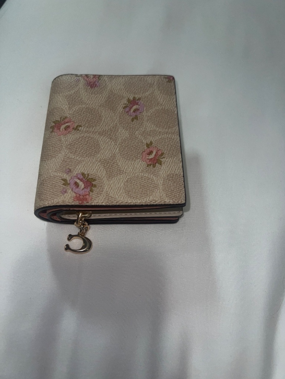 Coach Outlet Snap Wallet In Signature Canvas With Floral Print - Picture 2 of 4